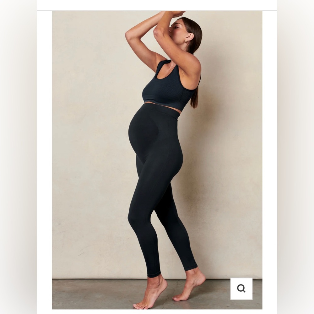 2 pair Blanqi, Maternity support leggings, black